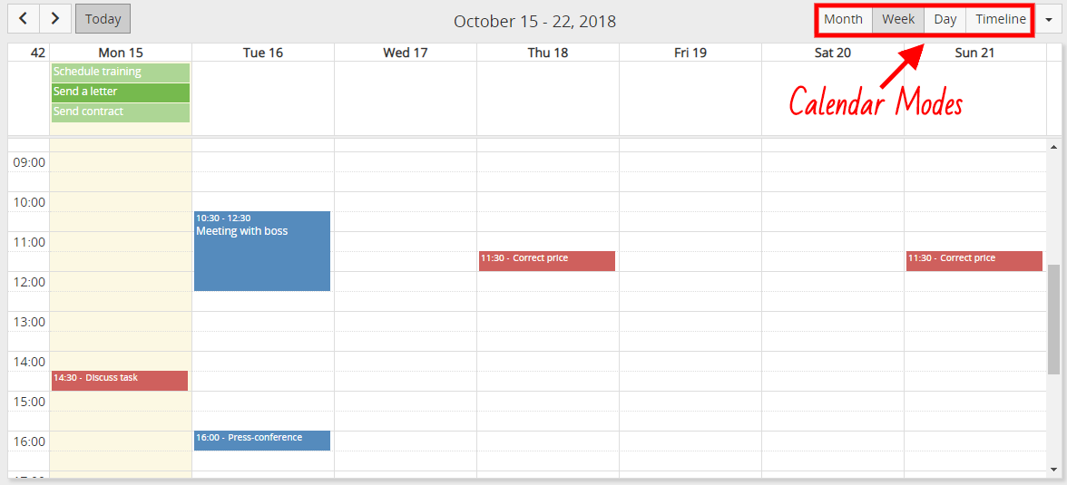 Calendar Modes