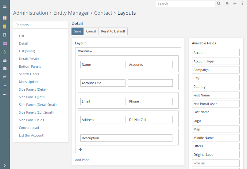 Startups Entities Layouts