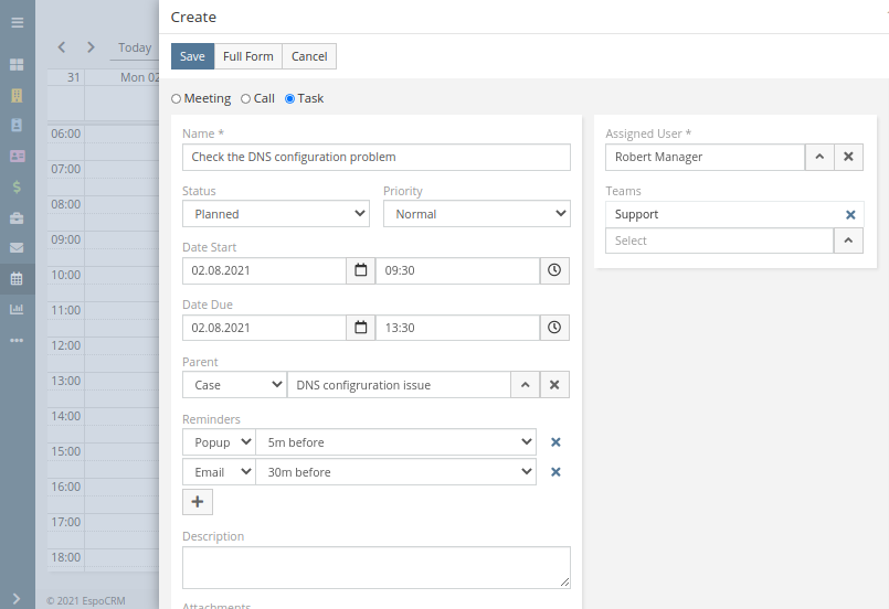 Technical Support Activity Management